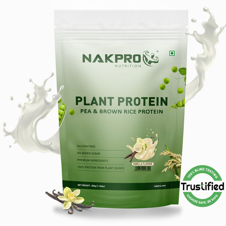 Nakpro vanilla flavor plant protein powder