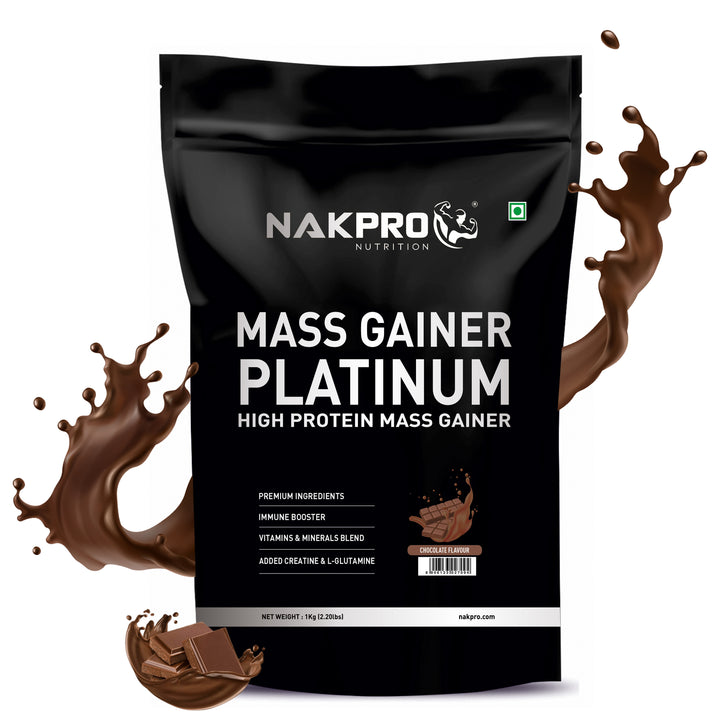 Nakpro chocolate flavor platinum mass gainer