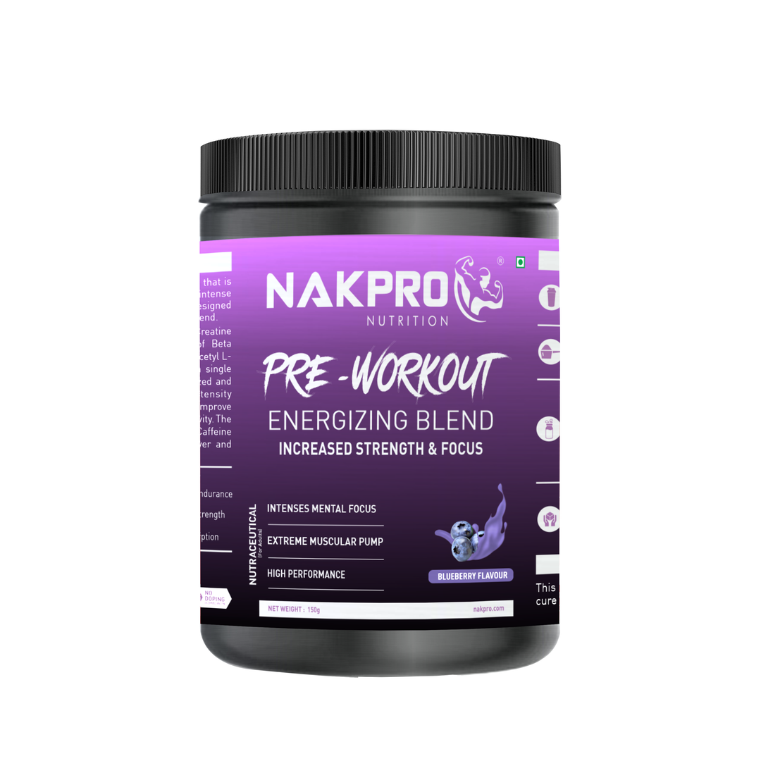Nakpro blueberry flavored Pre workout supplement