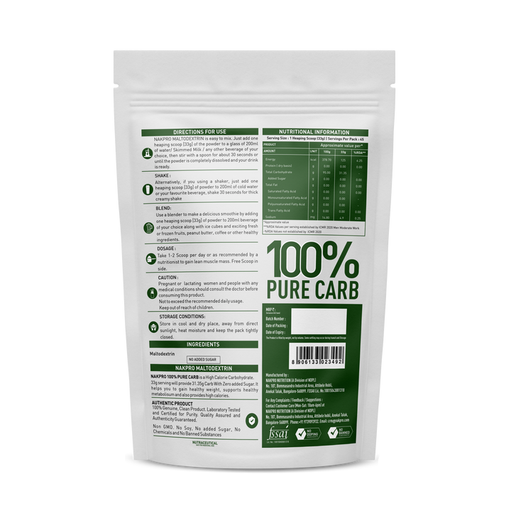 100% Pure Carb | Fast Digestive Carbohydrate