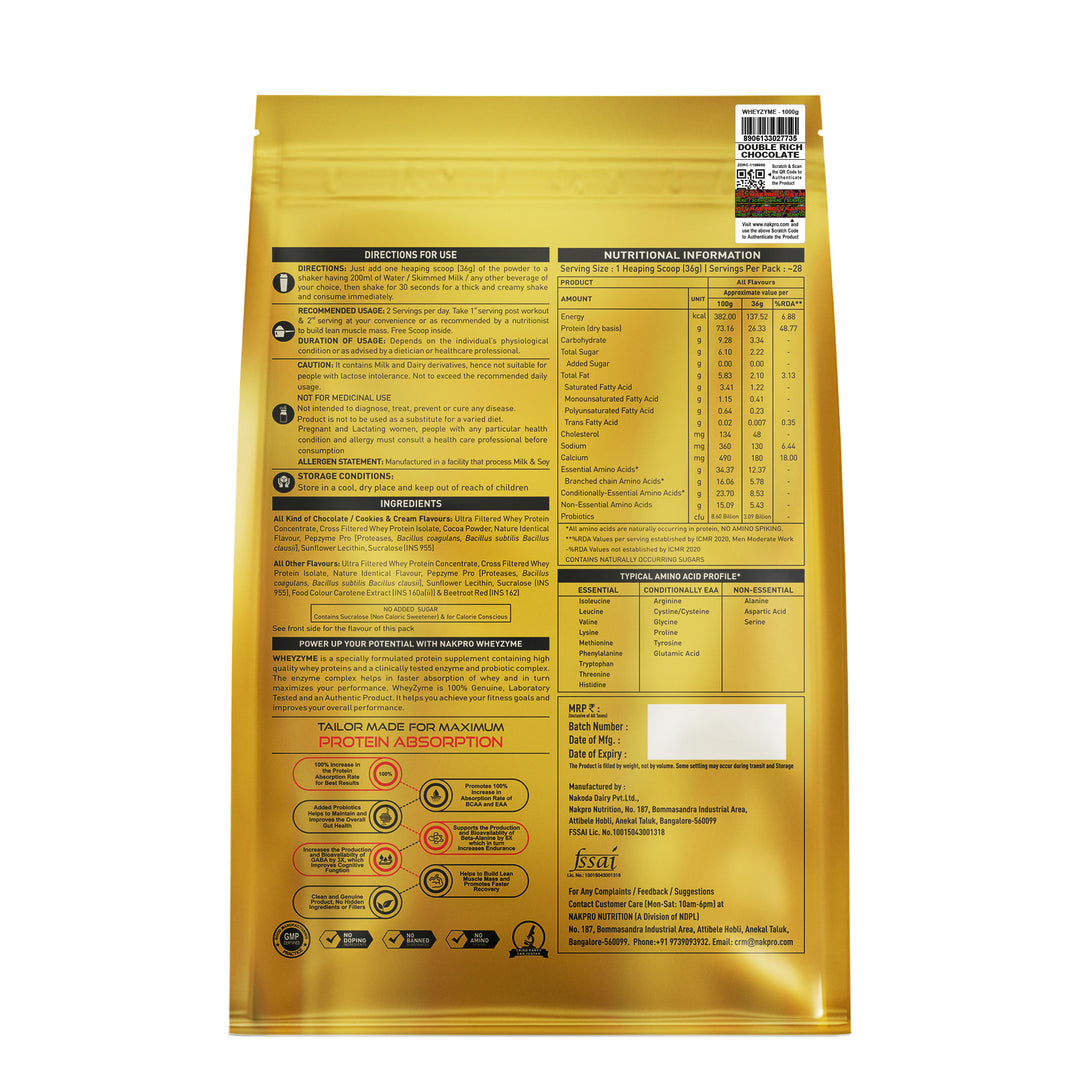 Wheyzyme Whey Protein Blend with Digestive Enzyme