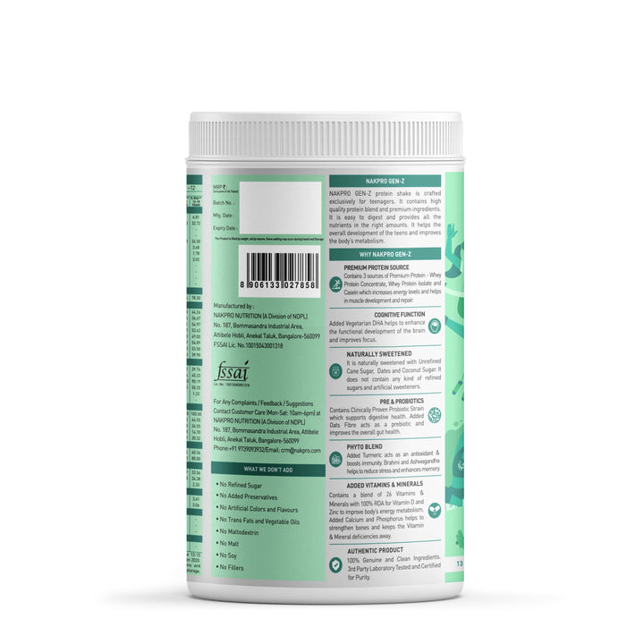 Gen-Z Protein Powder Teenagers