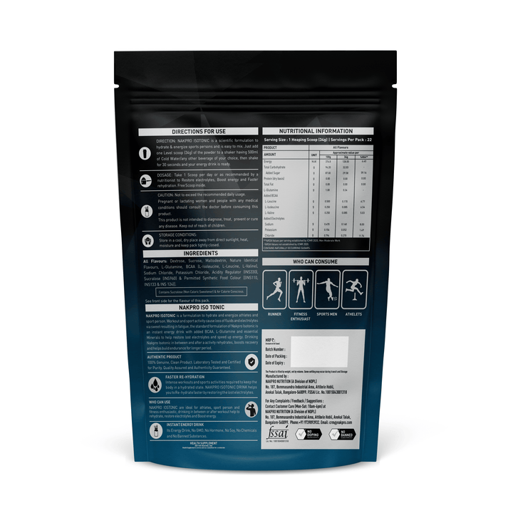 Electrolyte powder nutritional info