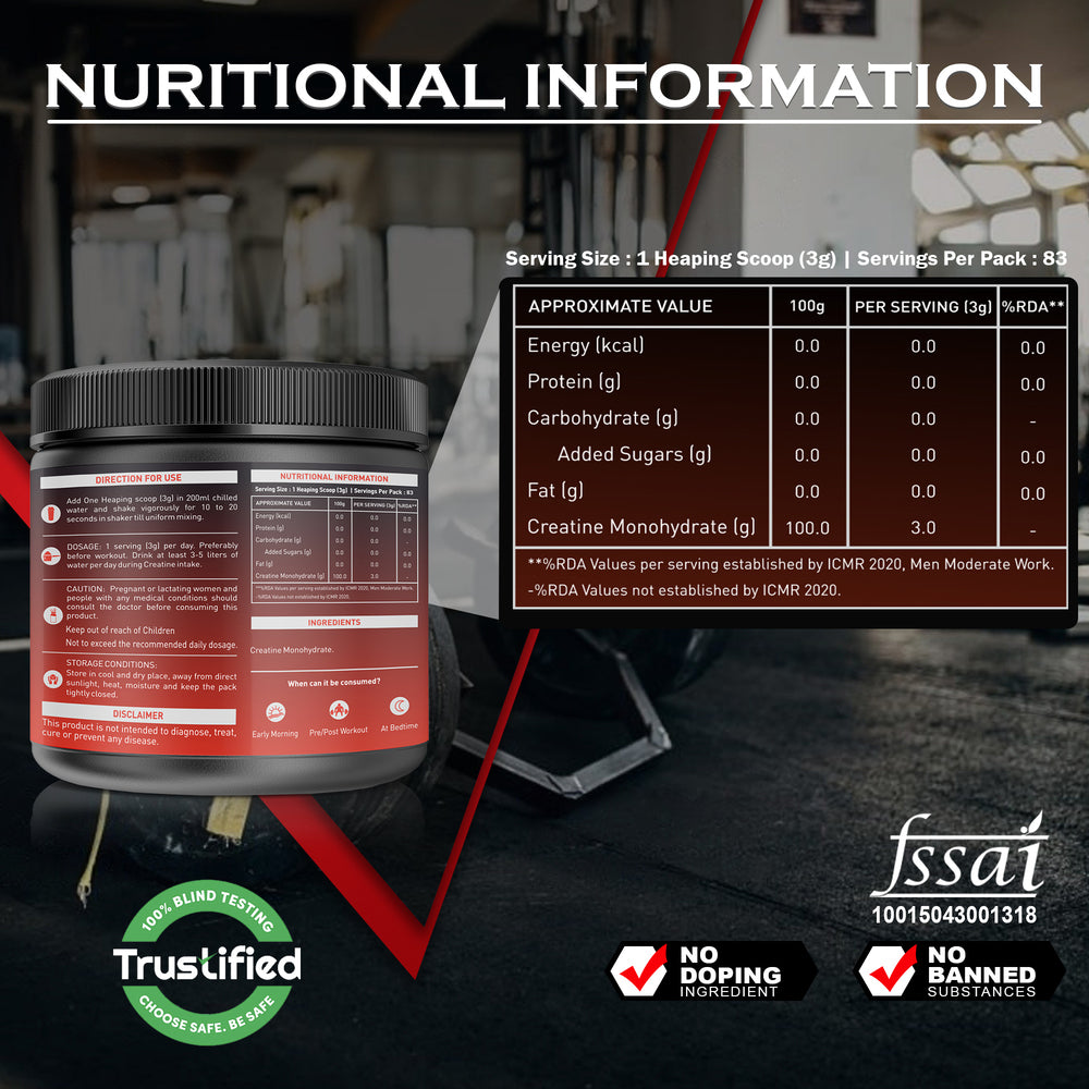 Micronized Creatine Monohydrate (Unflavoured)