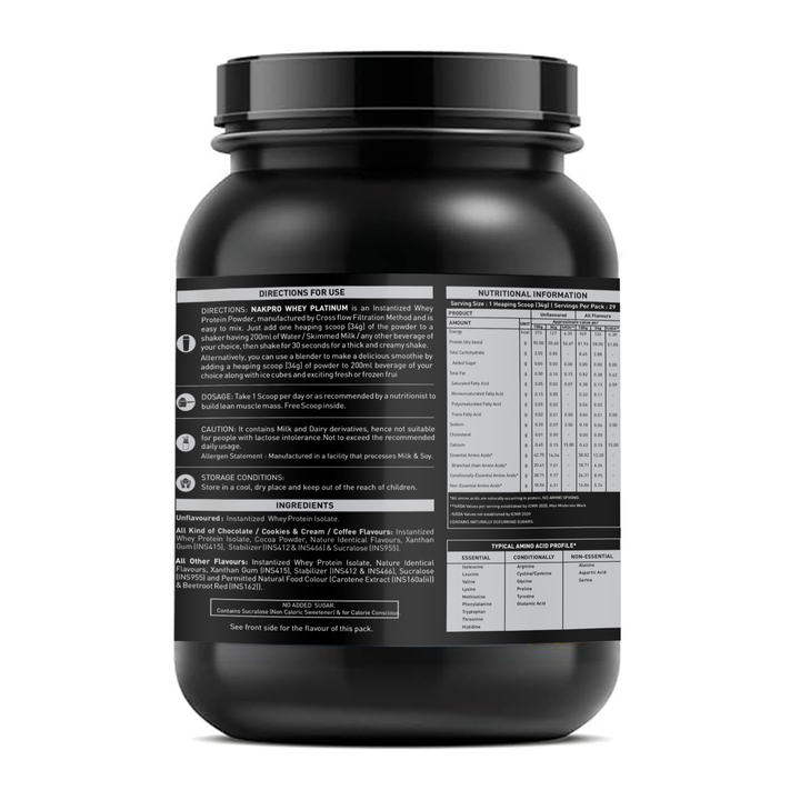 Platinum 100% Whey Protein Isolate (Unflavoured)