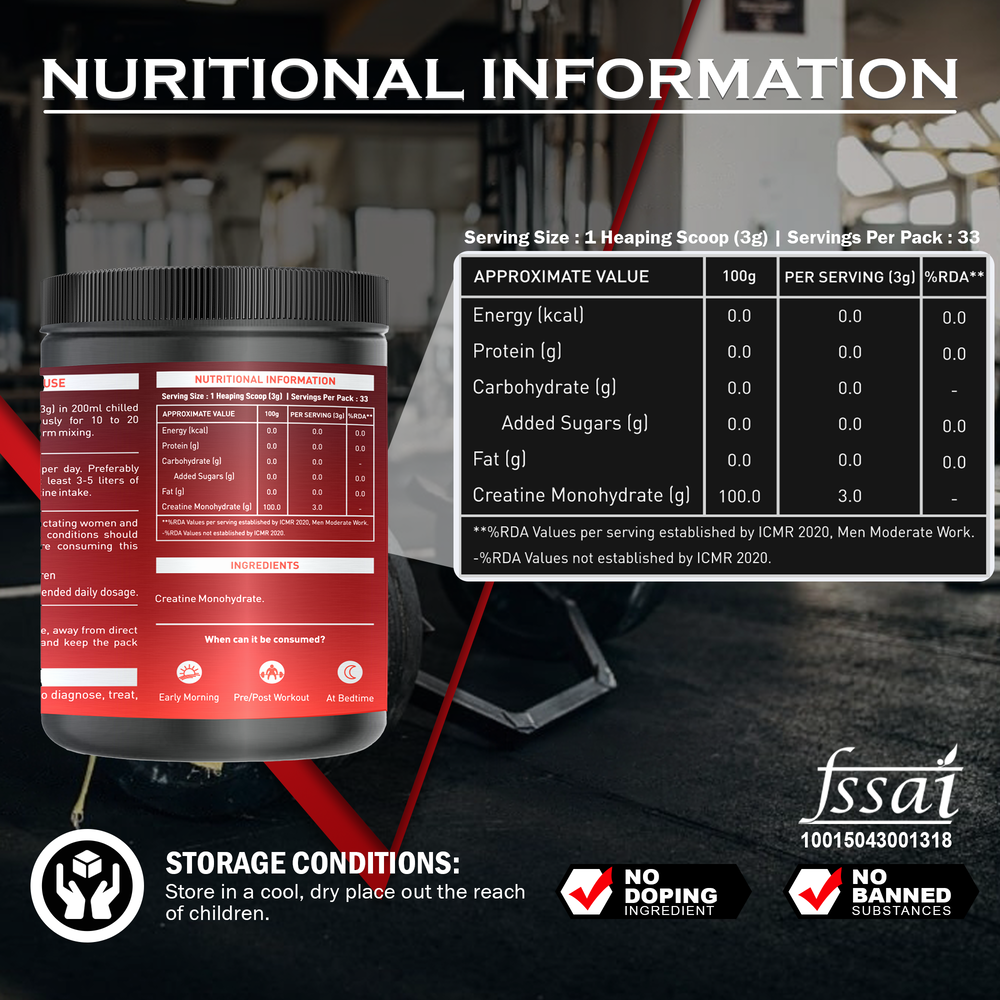 Micronized Creatine Monohydrate (Unflavoured)