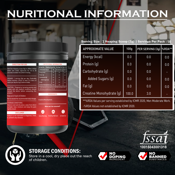 Micronized Creatine Monohydrate (Unflavoured)
