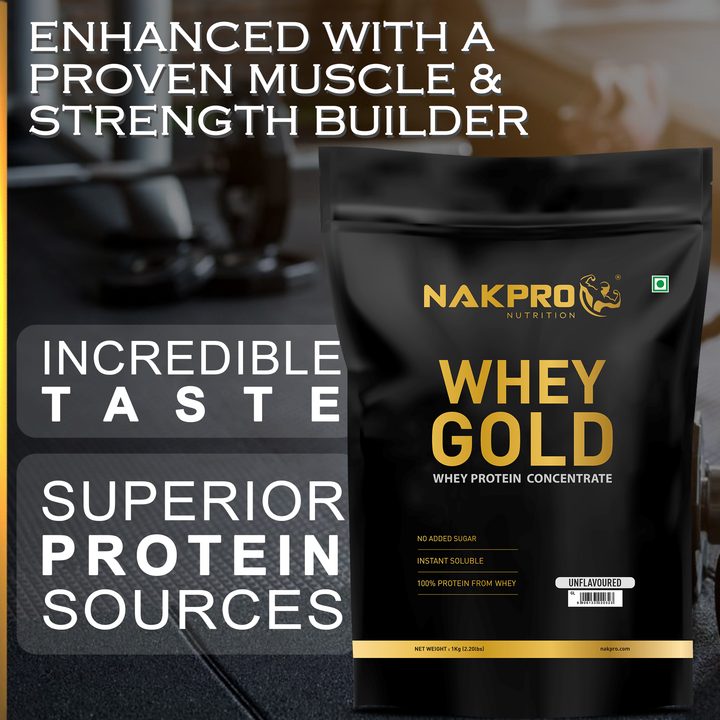NAKPRO Gold Whey Protein And Creatine Combo (Concentrate)