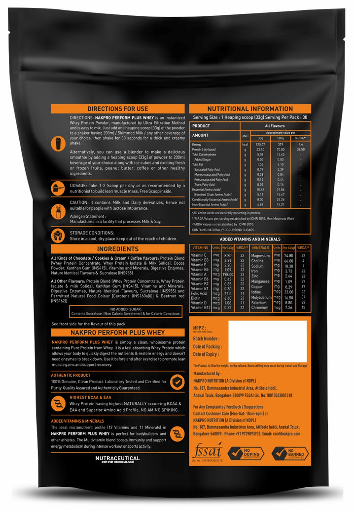 Perform Plus+ Whey Protein Concentrate