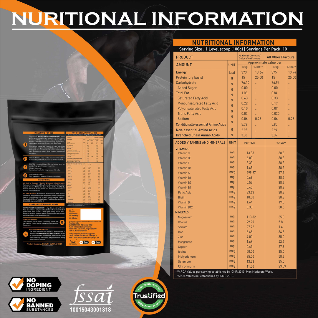 Perform Mass Gainer | High Protein Mass Gainer