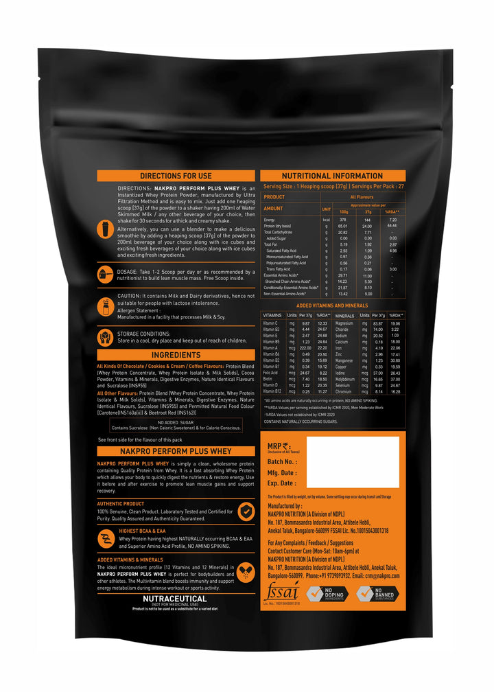 Perform Plus+ Whey Protein Concentrate