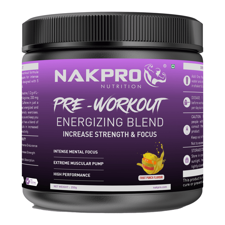 Nakpro Tangy Orange flavored Pre workout supplement