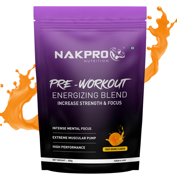 Nakpro Tangy Orange flavored Pre workout supplement