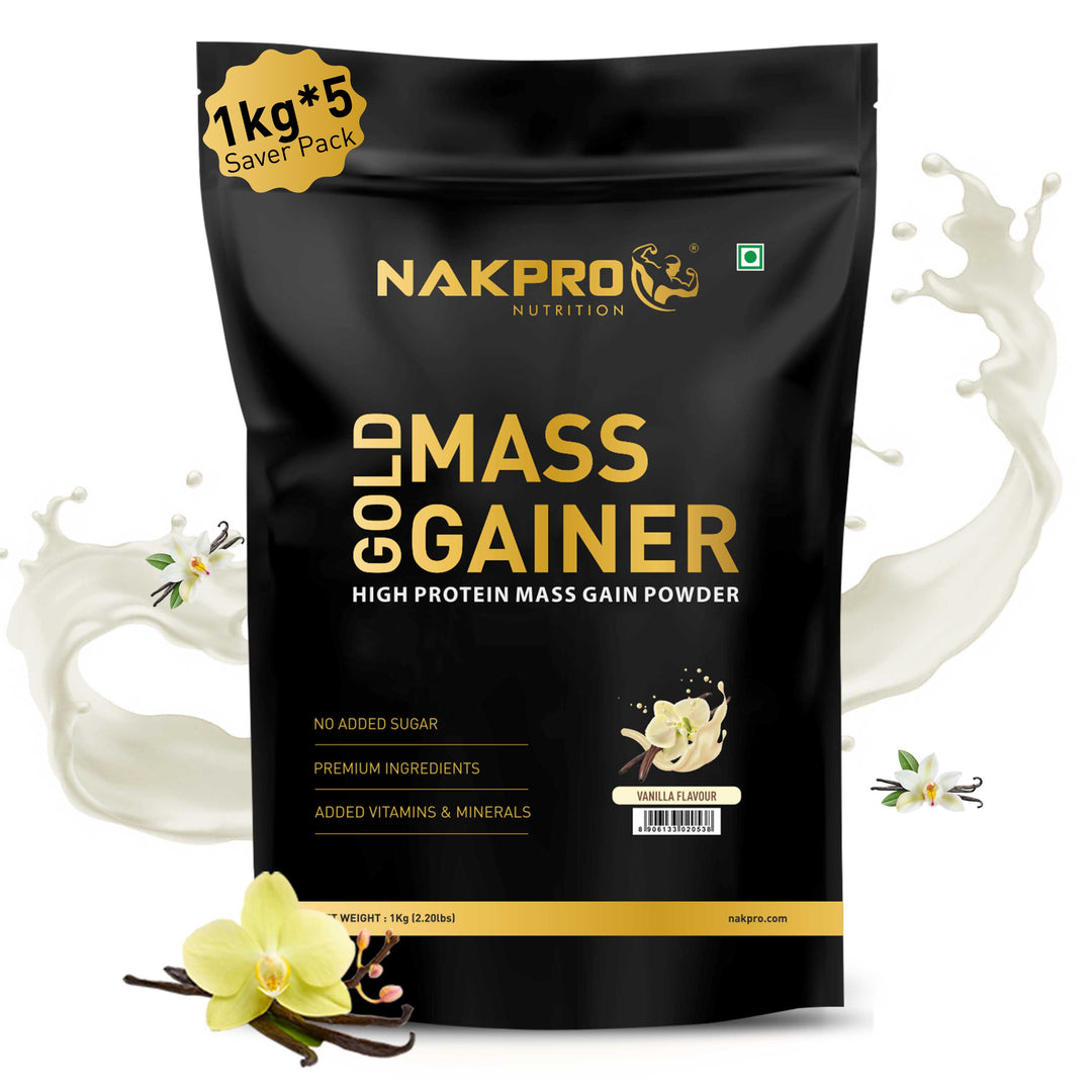 Nakpro vanilla flavor gold mass gainer