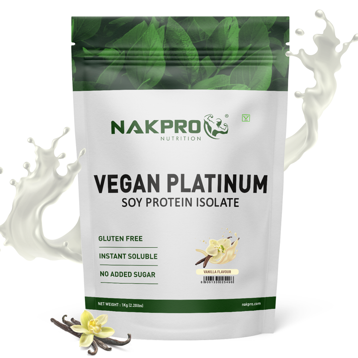 NAKPRO NUTRITION VEGAN PLATINUM SOY PROTEIN ISOLATE