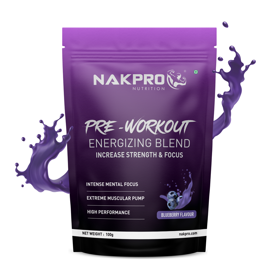 Nakpro blueberry flavored Pre workout supplement