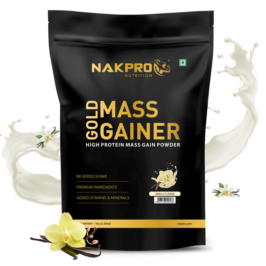 Nakpro vanilla flavor gold mass gainer
