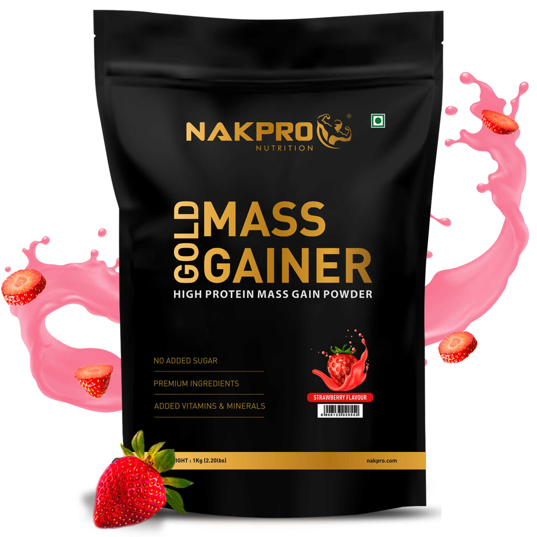 Nakpro strawberry flavor gold mass gainer