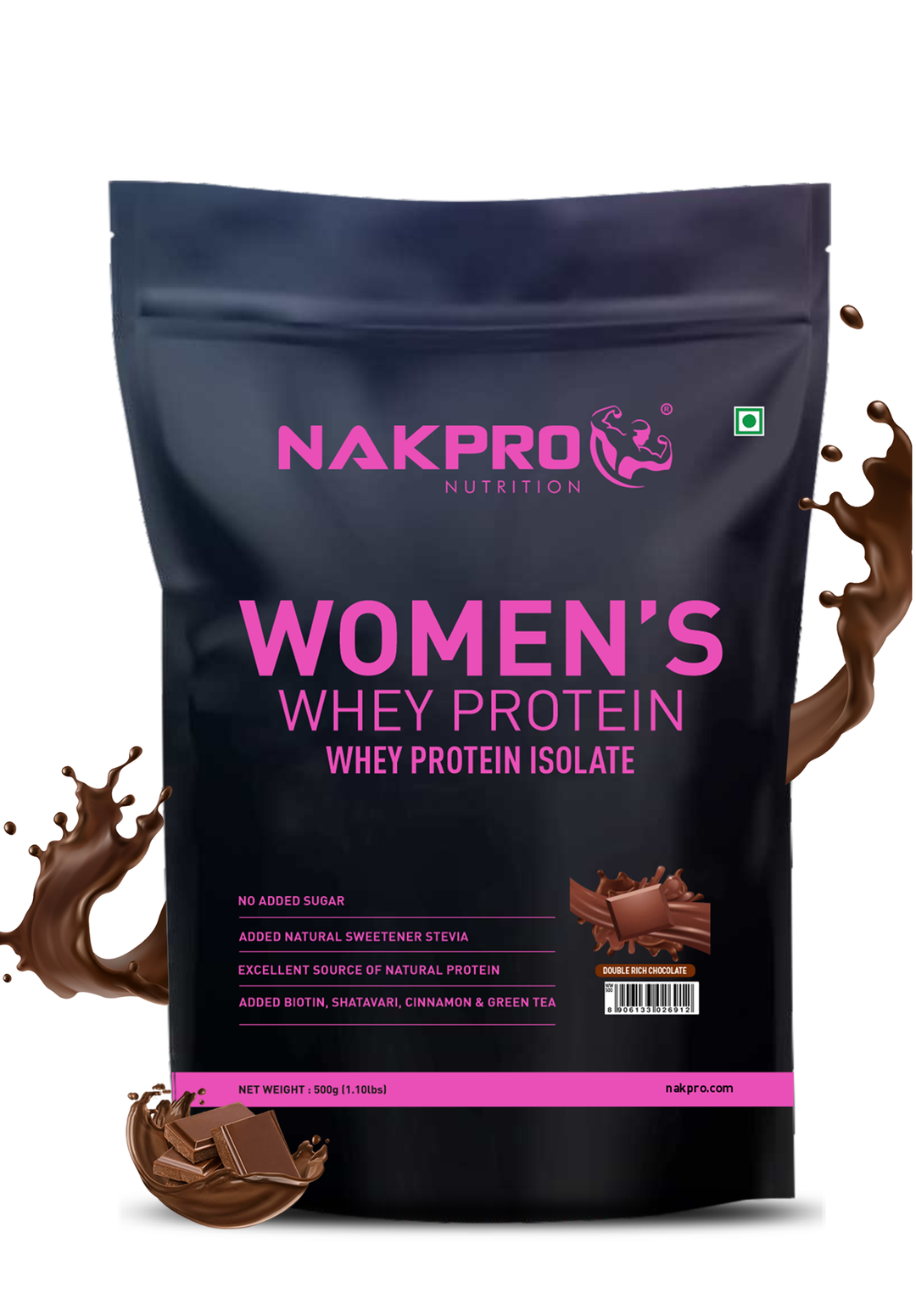 womens whey protein double rich chocolate 500g