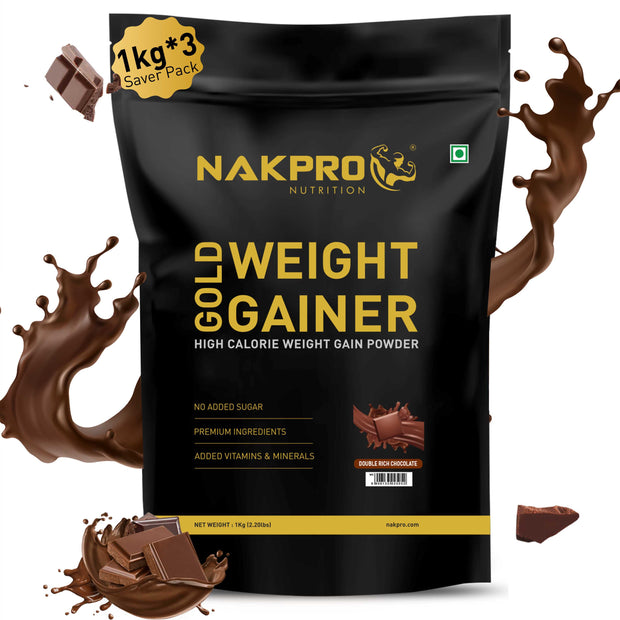 NAKPRO WEIGHT GAINER DOUBLE RICH CHOCOLATE 3KG