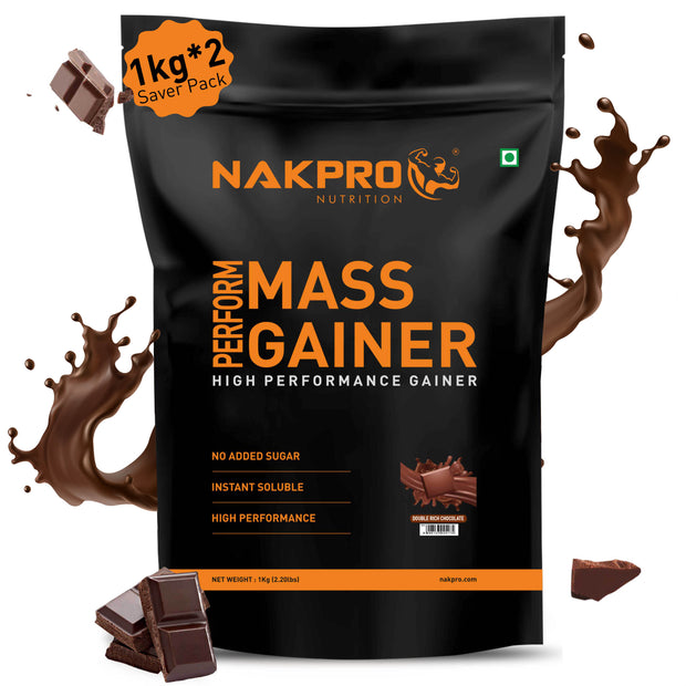 NAKPRO PERFORM MASS GAINER DOUBLE RICH CHOCOLATE 2KG
