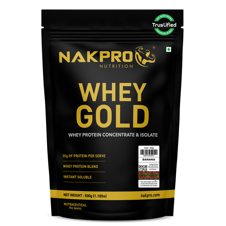 Nakpro Whey Gold Whey Protein Blend | 73g Protein | Whey Isolate & Concentrate Blend