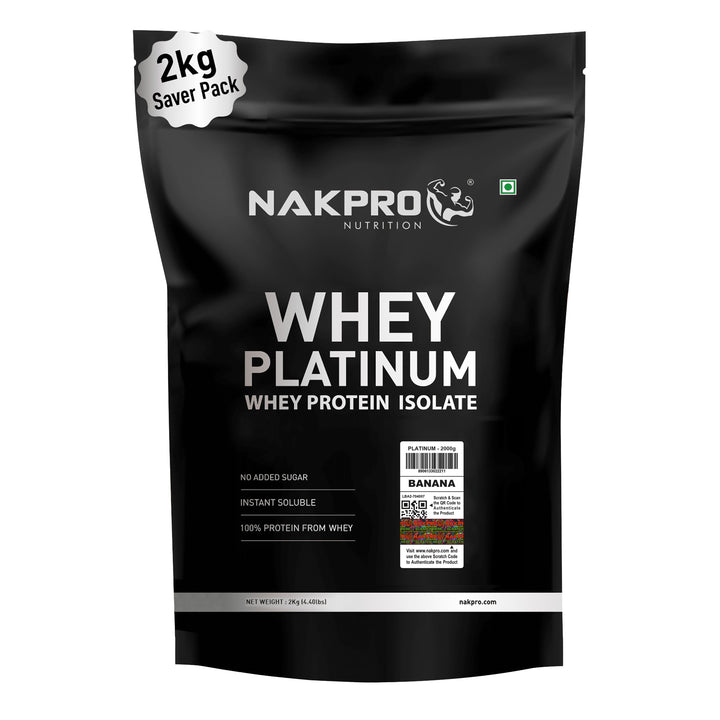 Nakpro Platinum Whey Protein Isolate | 82g Protein | Trustified Certified