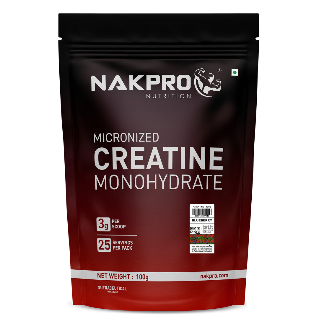 Nakpro Micronized Creatine Monohydrate | Increases Strength & Supports Lean Muscle | Trustified Certified