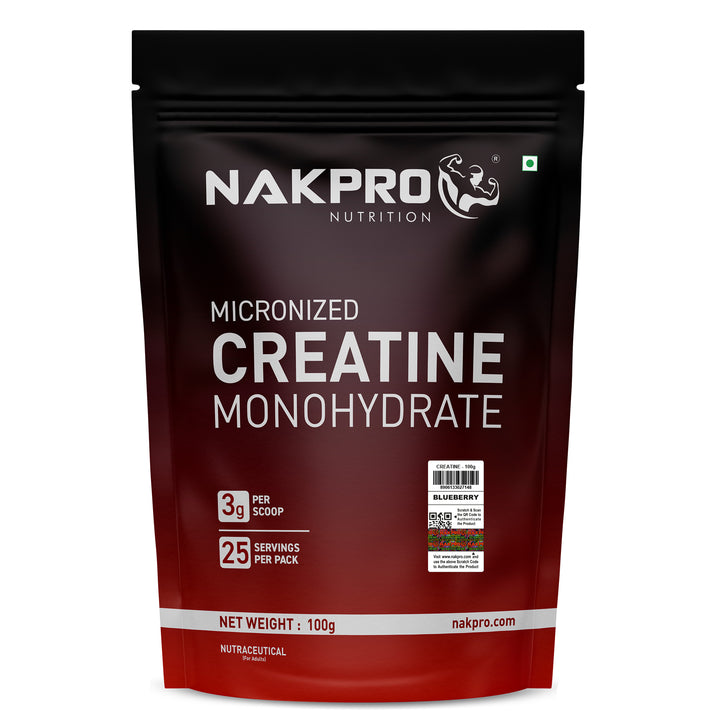Nakpro Micronized Creatine Monohydrate | Increases Strength & Supports Lean Muscle | Trustified Certified