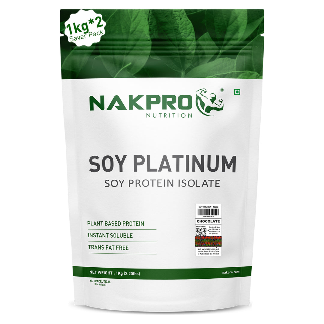 Nakpro Platinum Soy Protein Isolate | 84g Protein | Plant based Protein