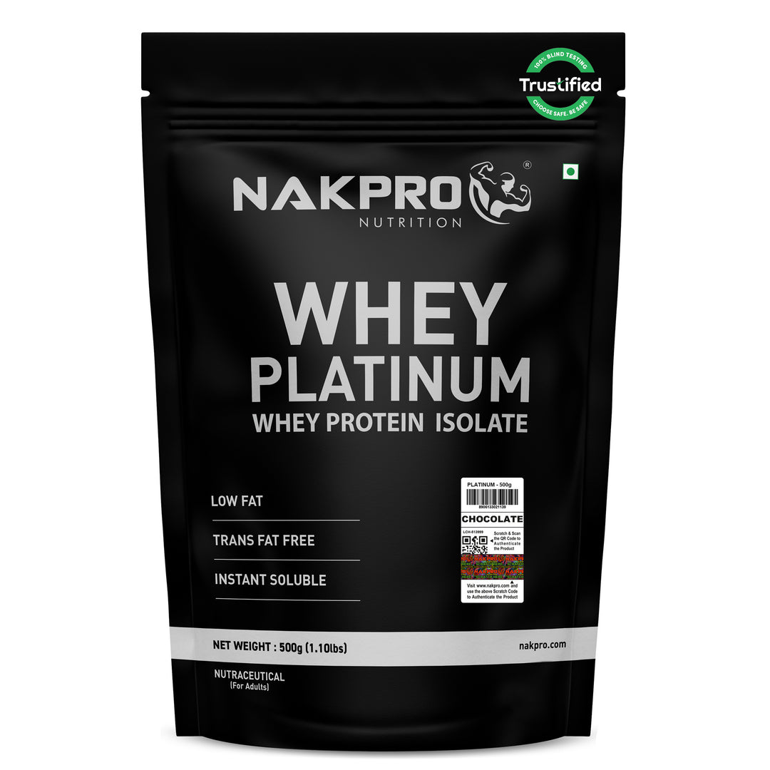 Nakpro Platinum Whey Protein Isolate | 82g Protein | Trustified Certified