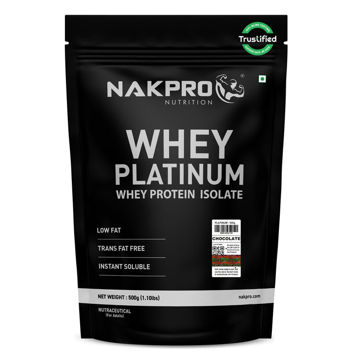 Nakpro Platinum Whey Protein Isolate | 82g Protein | Trustified Certified