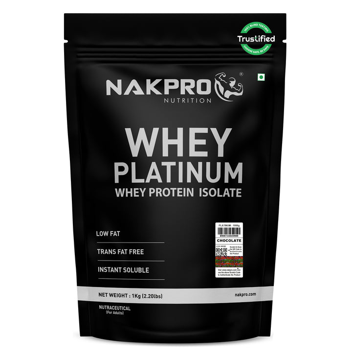 Nakpro Platinum Whey Protein Isolate | 82g Protein | Trustified Certified
