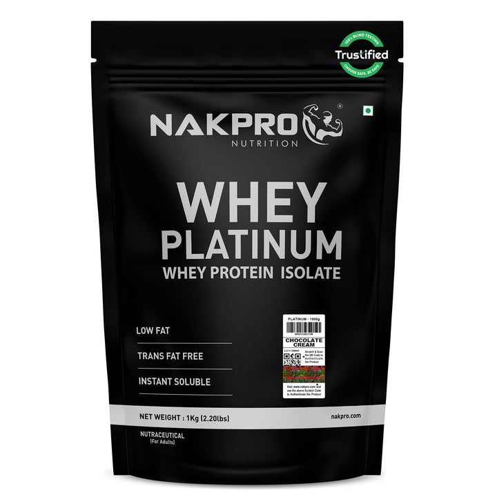 Nakpro Platinum Whey Protein Isolate | 82g Protein | Trustified Certified