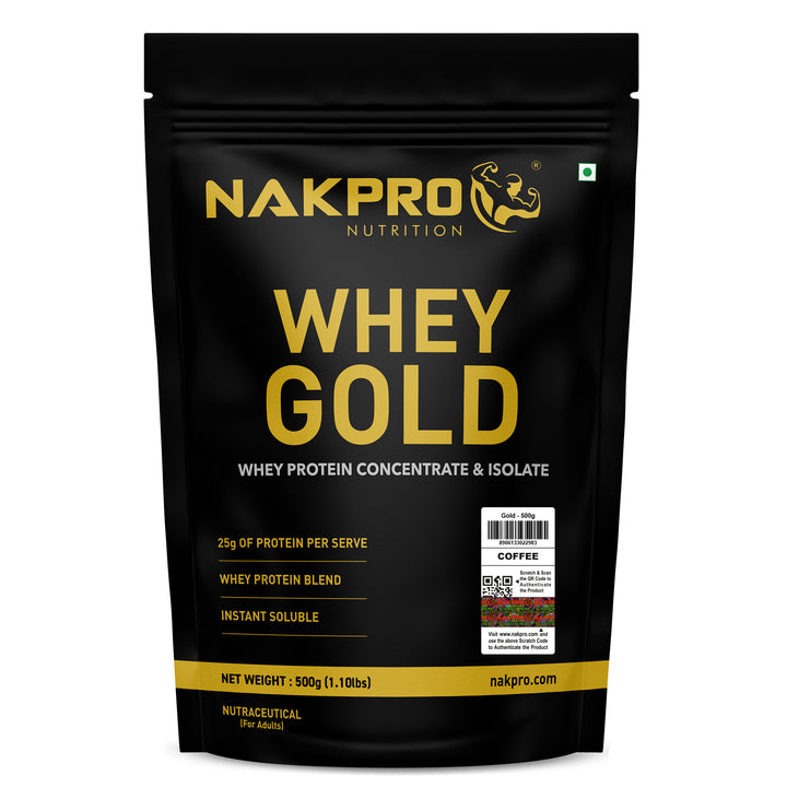Nakpro Whey Gold Whey Protein Blend | 73g Protein | Whey Isolate & Concentrate Blend