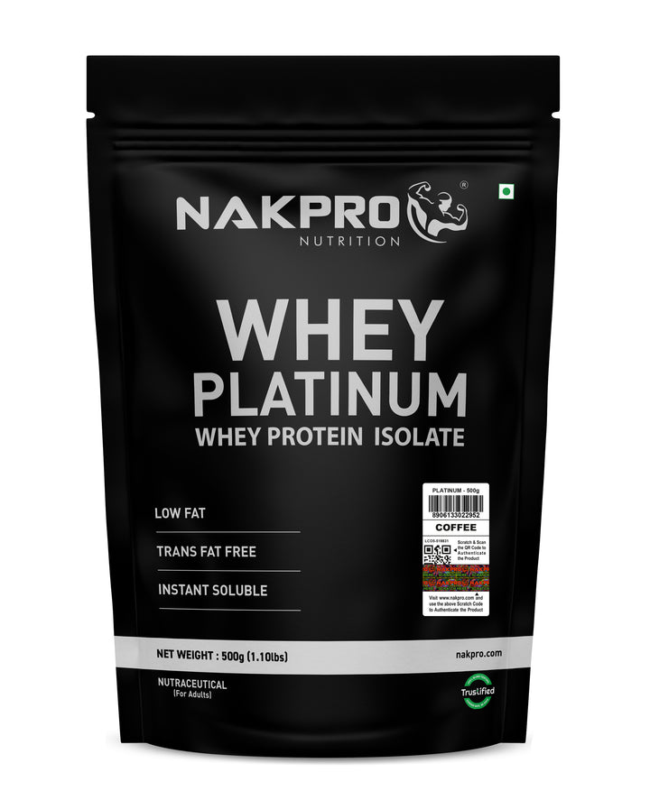 Nakpro Platinum 100% Whey Protein Isolate | 82g Protein | Trustified Certified