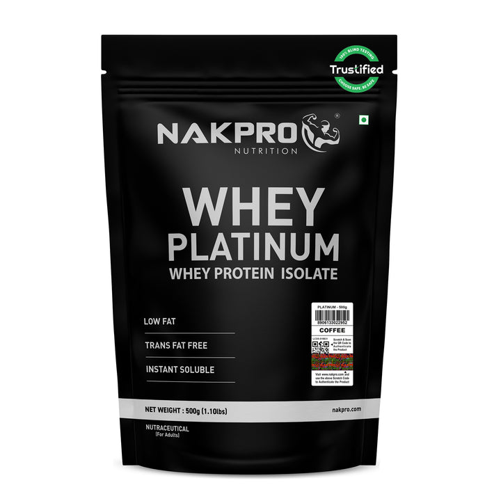 Nakpro Platinum Whey Protein Isolate | 82g Protein | Trustified Certified