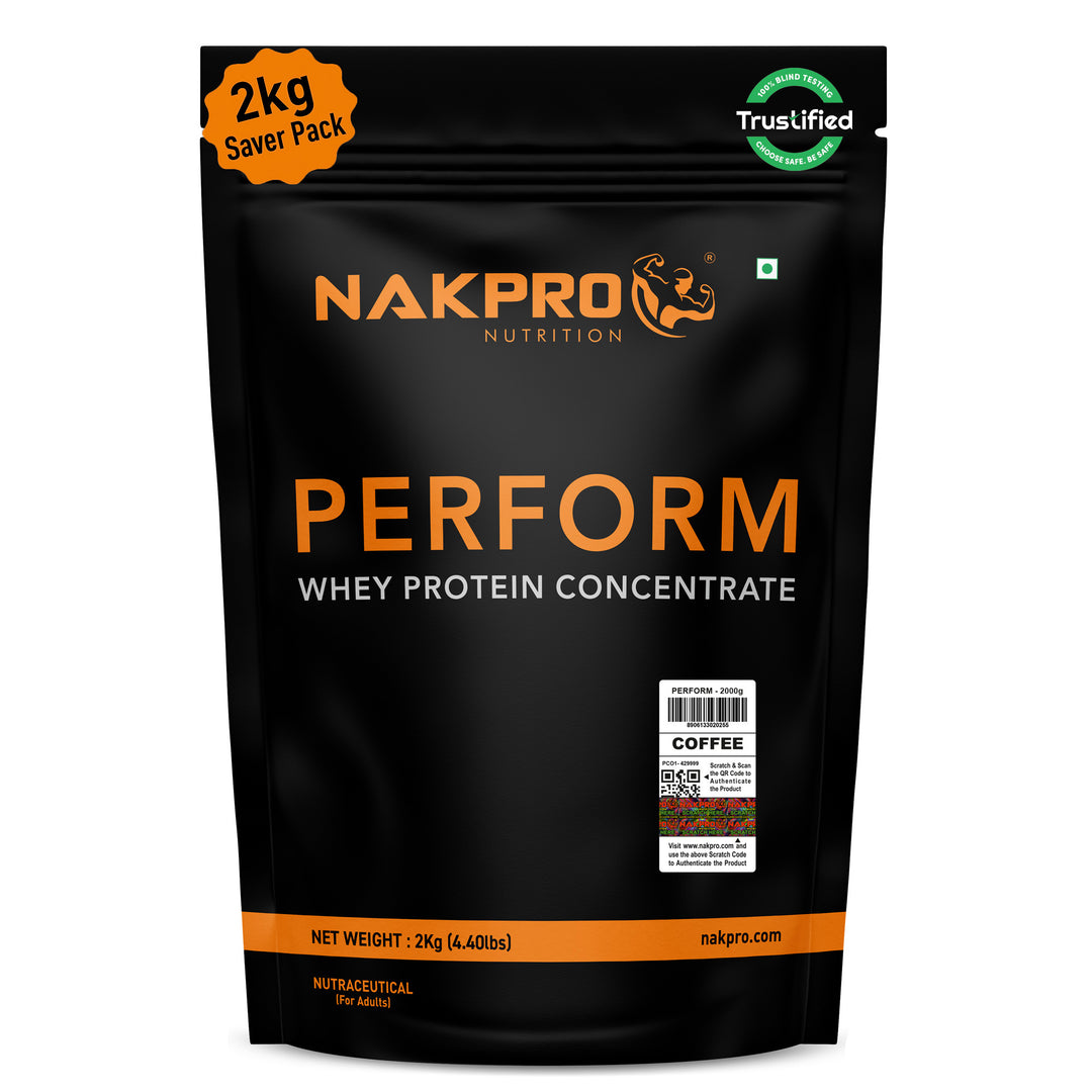 Nakpro Perform Whey Protein Concentrate | 65g Protein | Trustified Certified
