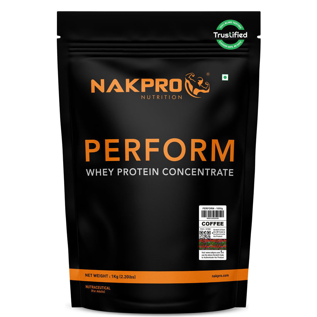 Nakpro Perform Whey Protein Concentrate | 65g Protein | Trustified Certified