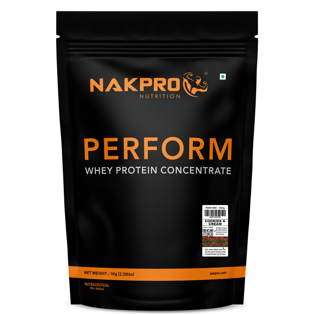 Nakpro Perform Whey Protein Concentrate | 65g Protein | Trustified Certified