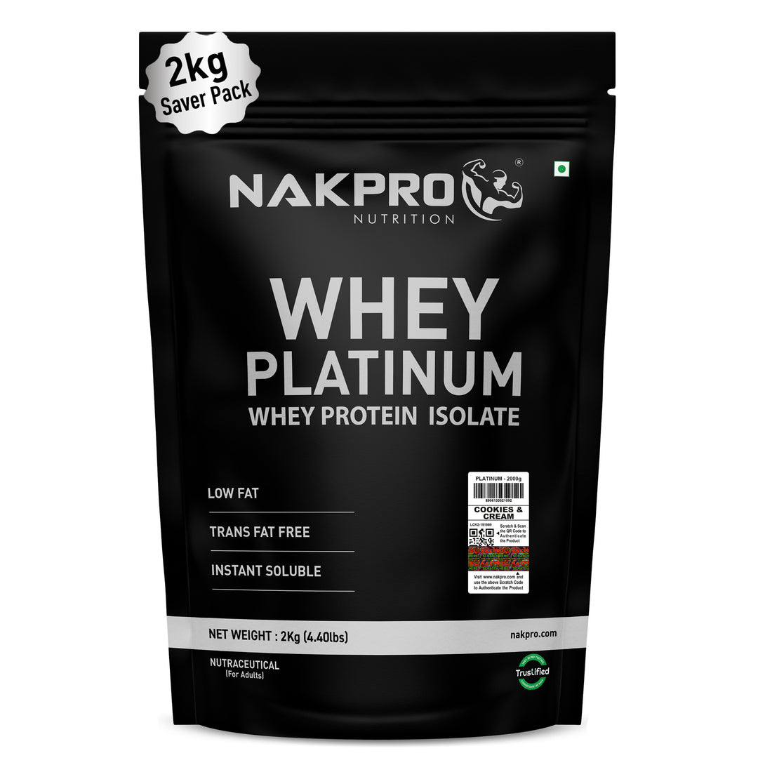 Nakpro Platinum Whey Protein Isolate | 82g Protein | Trustified Certified