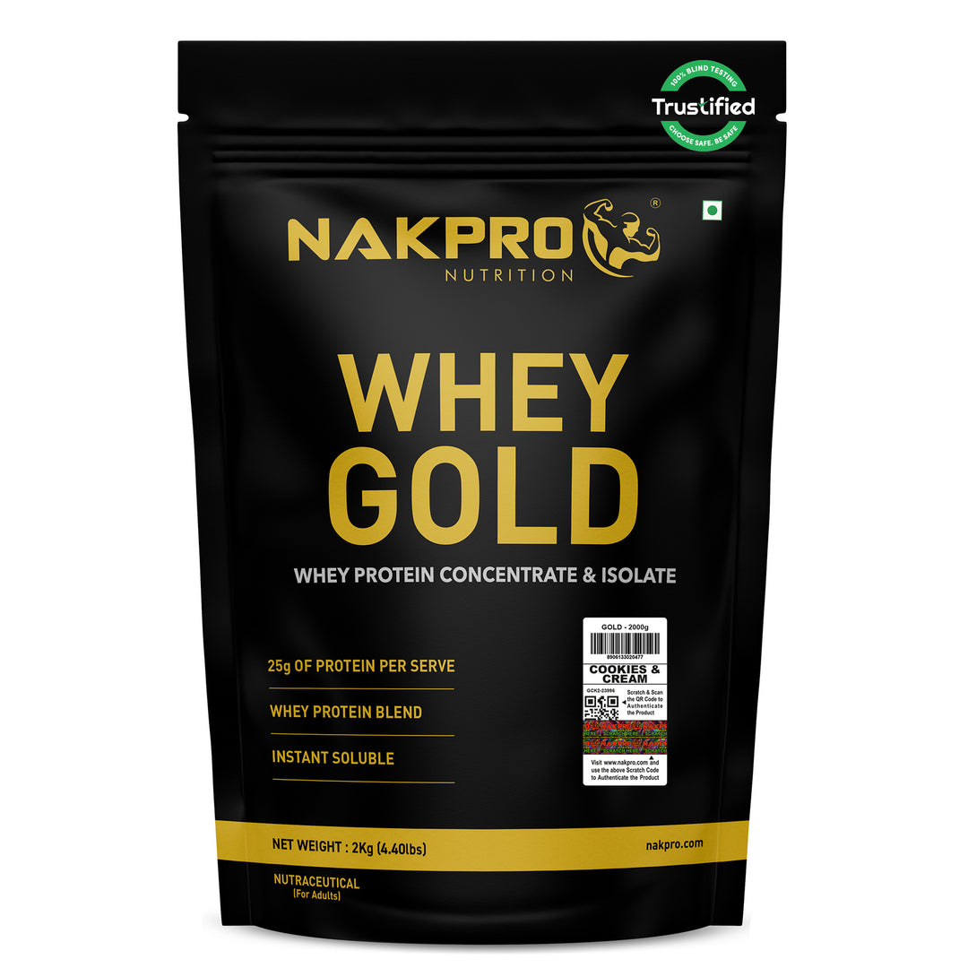 Nakpro Whey Gold Whey Protein Blend | 73g Protein | Whey Isolate & Concentrate Blend