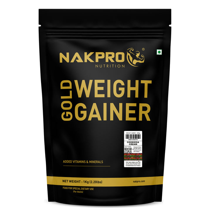 Nakpro Gold Weight Gainer | 79g Carbs | Added Vitamins & Minerals