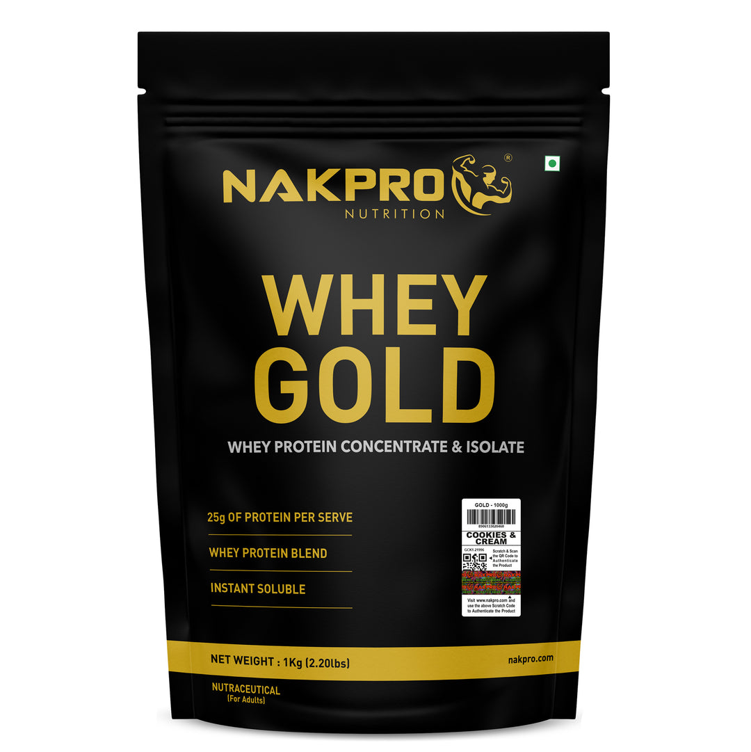 Nakpro Whey Gold Whey Protein Blend | 73g Protein | Whey Isolate & Concentrate Blend