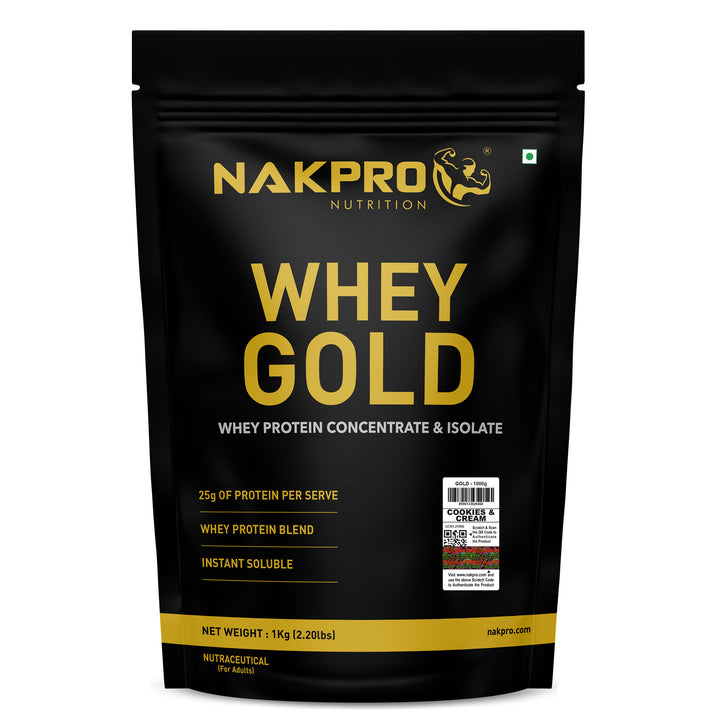 Nakpro Whey Gold Whey Protein Blend | 73g Protein | Whey Isolate & Concentrate Blend