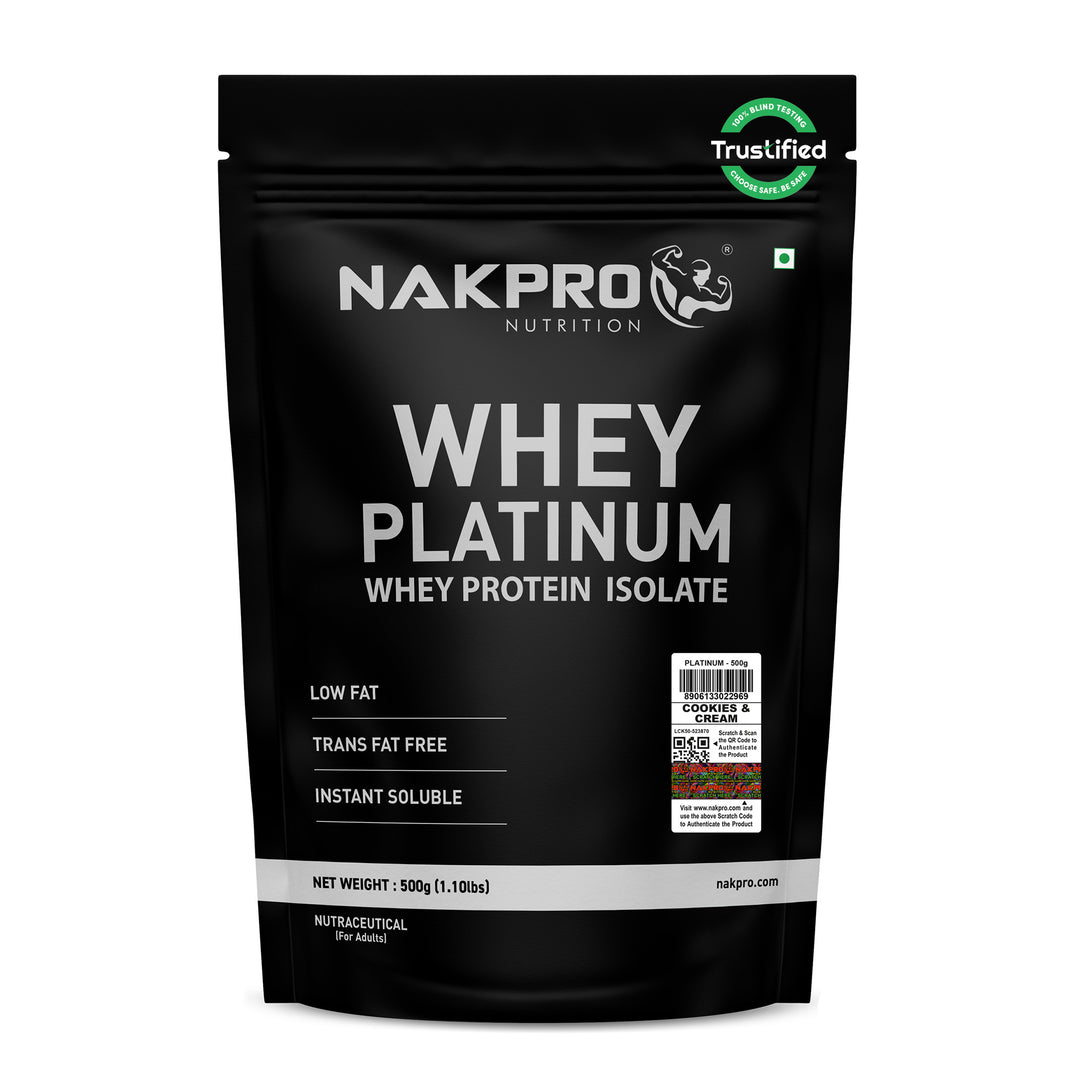Nakpro Platinum Whey Protein Isolate | 82g Protein | Trustified Certified