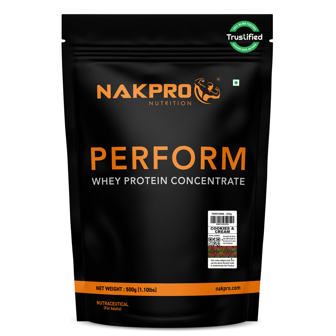 Nakpro Perform Whey Protein Concentrate | 65g Protein | Trustified Certified