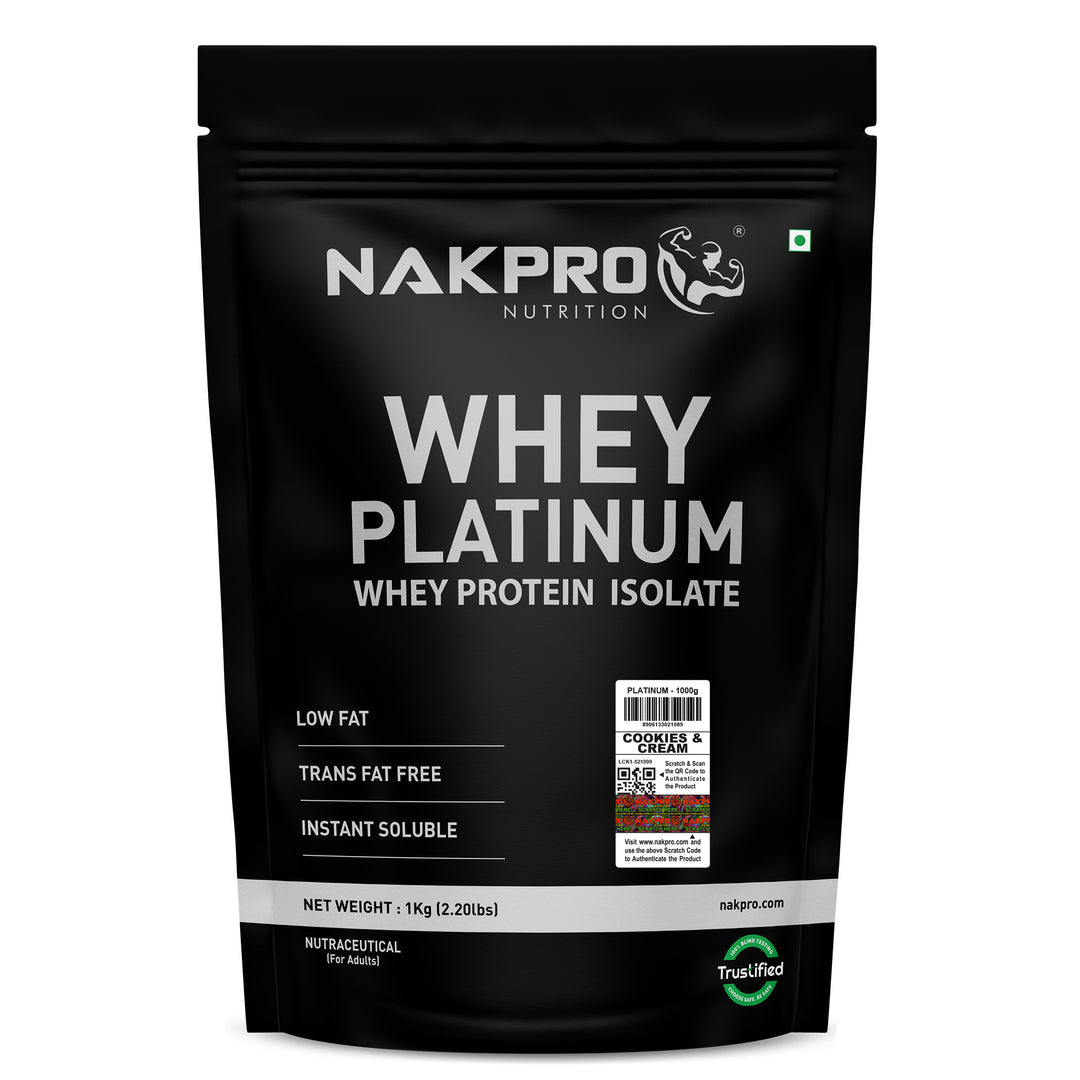 Nakpro Platinum 100% Whey Protein Isolate | 82g Protein | Trustified Certified