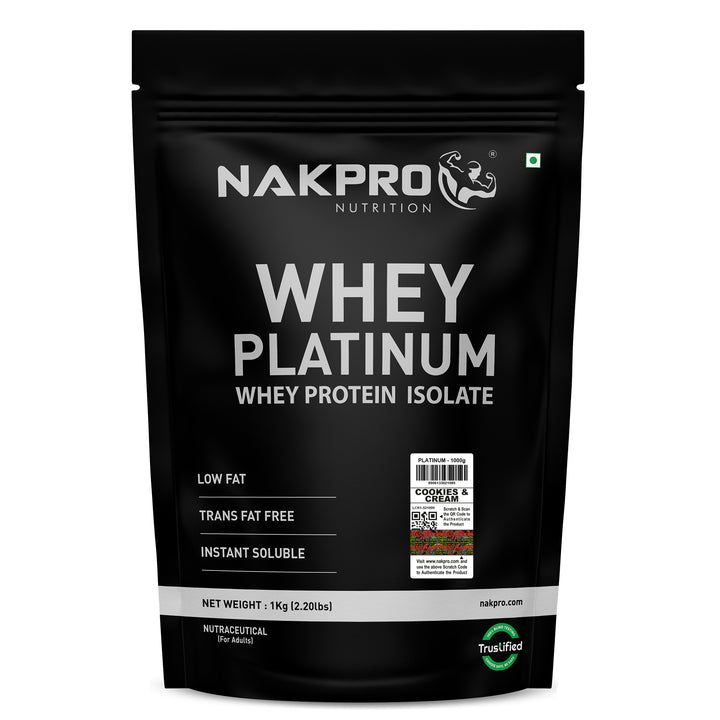 Nakpro Platinum 100% Whey Protein Isolate | 82g Protein | Trustified Certified