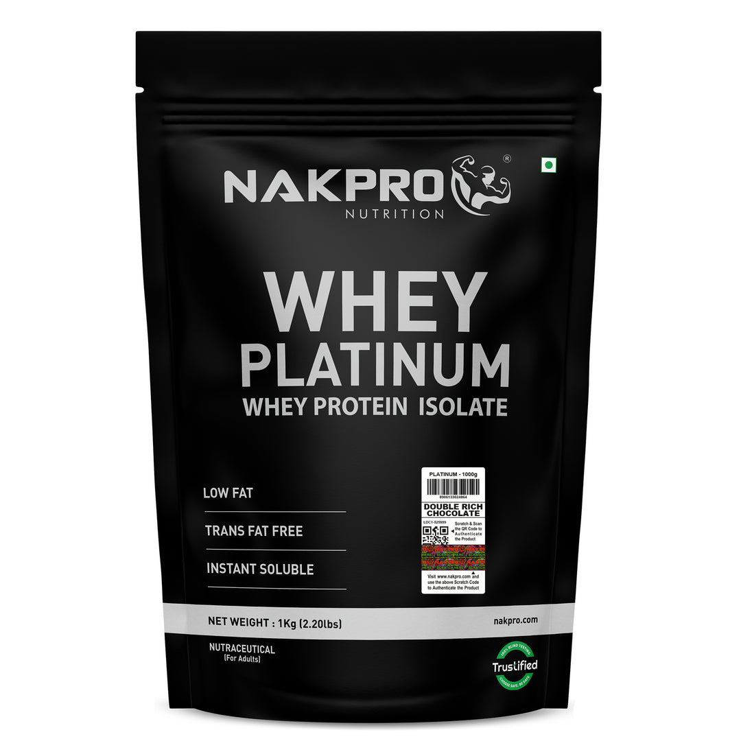 Nakpro Platinum 100% Whey Protein Isolate | 82g Protein | Trustified Certified